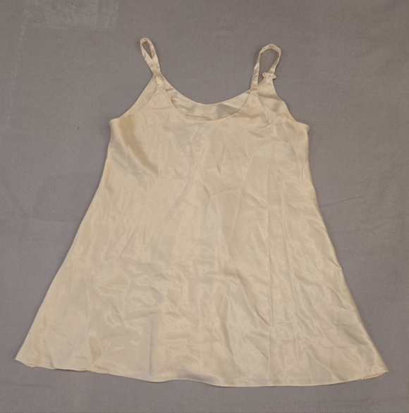 Vtg Christian Dior Satin Camisole & Robe Set Size Medium Cream Peignor Lounge - Picture 2 of 12